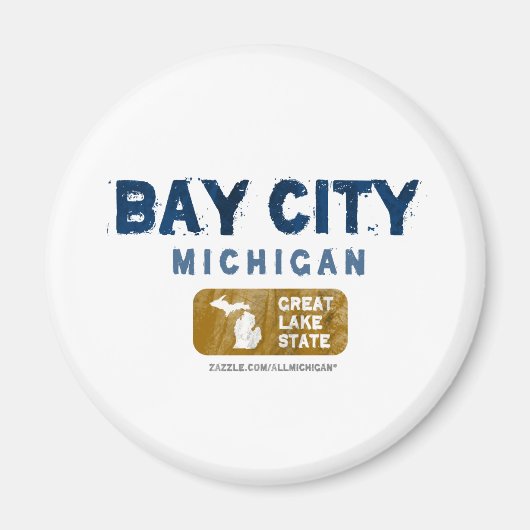 Bay City Michigan Great Lake Staat Magnet (Vorne)