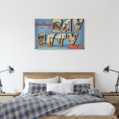 Bay City, Michigan - Große Buchstabenszenen 2 Leinwanddruck (Insitu (Schlafzimmer))