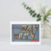 Bay City, Michigan - Große Buchstabenszenen Postkarte (Stehend Vorderseite)