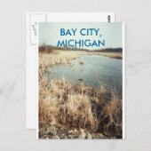 BAY CITY, MICHIGAN POSTCARD POSTKARTE (Vorne/Hinten)