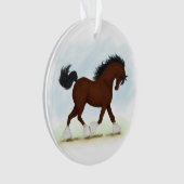 Bay Clydesdale Horse Ornament (Vorderseite)