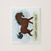 Bay Clydesdale Pferde Anatomische Übersicht Erzieh Puzzle (Vertikal)