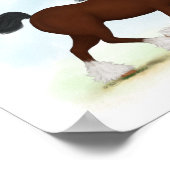 Bay Clydesdale Pferdezuchtreiter Poster (Ecke)