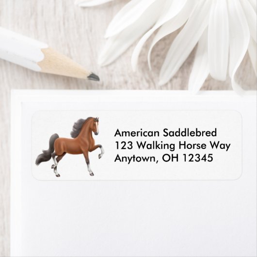 Bay Gaited Horse Label (Insitu)