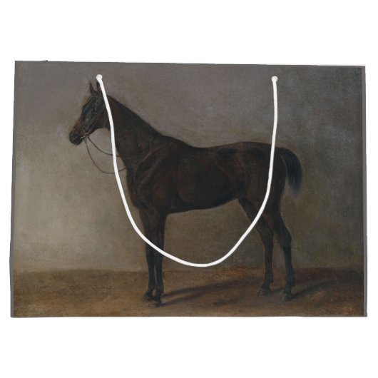 Bay Gelding Horse (von Albrecht Adam) Große Geschenktüte (Rückseite)