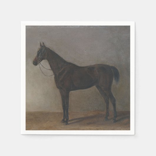 Bay Gelding Horse (von Albrecht Adam) Serviette (Vorderseite)