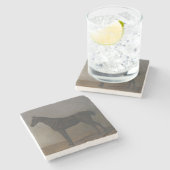 Bay Gelding Horse (von Albrecht Adam) Steinuntersetzer (Seitenansicht)