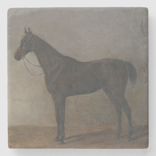 Bay Gelding Horse (von Albrecht Adam) Steinuntersetzer (Vorderseite)