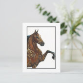 Bay Harness Pony 3 Postkarte (Stehend Vorderseite)