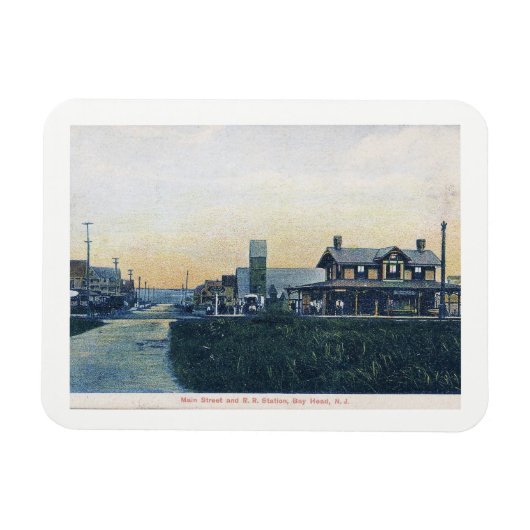 Bay Head, New Jersey, Main St, Vintag Magnet (Horizontal)