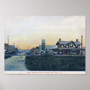 Bay Head, New Jersey, Main St, Vintag Poster