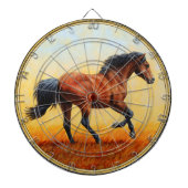 Bay Horse Galloping Dartscheibe (vorne)