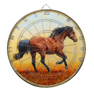 Bay Horse Galloping Dartscheibe