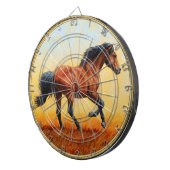 Bay Horse Galloping Dartscheibe (Vorderseite rechts)
