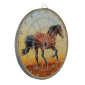 Bay Horse Galloping Dartscheibe (Vorderseite Links)