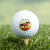 Bay Horse Galloping Golfplätze Golfball (Insitu T-Shirt)