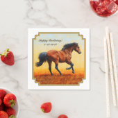 Bay Horse Galloping Serviette (Beispiel)