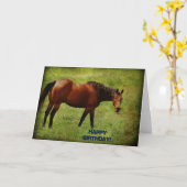 Bay Horse, Geburtstag Karte (Gelbe Blume)