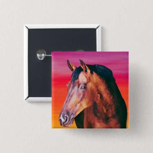 Bay Horse Gradient Button (Vorne & Hinten)
