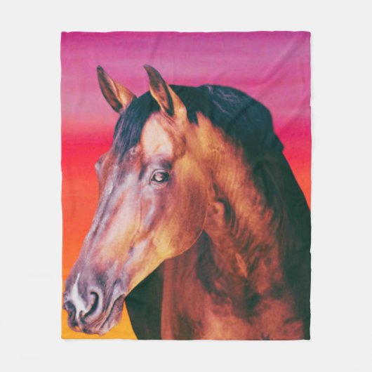 Bay Horse Gradient Fleecedecke (Vorderseite)