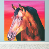 Bay Horse Gradient Leinwanddruck (Insitu (Holzboden))