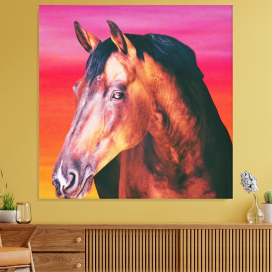 Bay Horse Gradient Leinwanddruck (Insitu (Wohnzimmer))