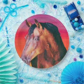 Bay Horse Gradient Pappteller (Party)