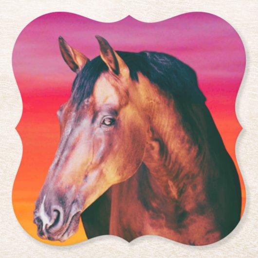 Bay Horse Gradient Untersetzer (Vorderseite)
