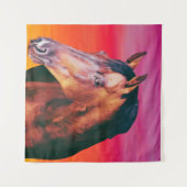 Bay Horse Gradient Wandteppich (Vorderseite (Horizontal))