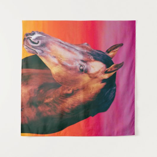 Bay Horse Gradient Wandteppich (Vorderseite (Horizontal))