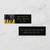 Bay Horse in einem Feld gelber Blumen Mini Visitenkarte (Vorne/Hinten)