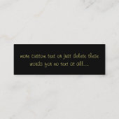 Bay Horse in einem Feld gelber Blumen Mini Visitenkarte (Rückseite)