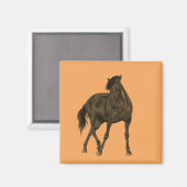 Bay Horse Magnet (Vorderseite/Rückseite)