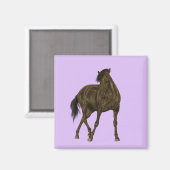 Bay Horse Magnet (Vorderseite/Rückseite)