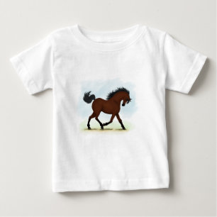 Bay Horse mit Blaze Baby T-shirt