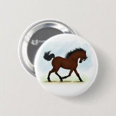 Bay Horse mit Blaze Button (Vorne & Hinten)
