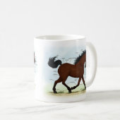 Bay Horse mit Blaze Educational Anatomic Chart Kaffeetasse (VorderseiteRechts)