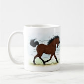 Bay Horse mit Blaze Educational Anatomic Chart Kaffeetasse (Links)