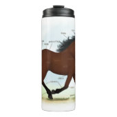 Bay Horse mit Blaze Educational Anatomic Chart Thermosbecher (Vorderseite)