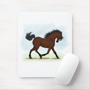 Bay Horse mit Blaze Mousepad