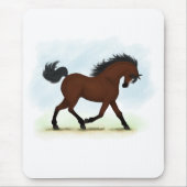 Bay Horse mit Blaze Mousepad (Vorne)