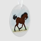 Bay Horse mit Blaze Ornament (Vorderseite)