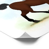 Bay Horse mit Blaze Reittier Poster (Ecke)