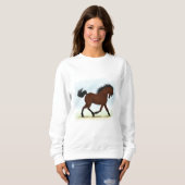 Bay Horse mit Blaze Sweatshirt (Vorne ganz)