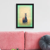Bay Horse Stehend in einem Feld Leinwanddruck (Insitu (Wohnzimmer))