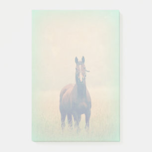 Bay Horse Stehend in einem Feld Post-it Klebezettel