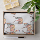 Bay Horse Trotting Dressage Seidenpapier (Geschenk)