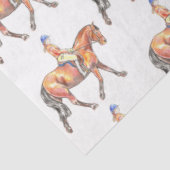 Bay Horse Trotting Dressage Seidenpapier (Ausschnitt)