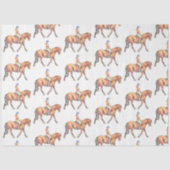 Bay Horse Trotting Dressage Seidenpapier (Vorderseite)