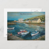 Bay Hotel Cushendun Ölgemälde von Joanne Casey - Postkarte (Vorne/Hinten)